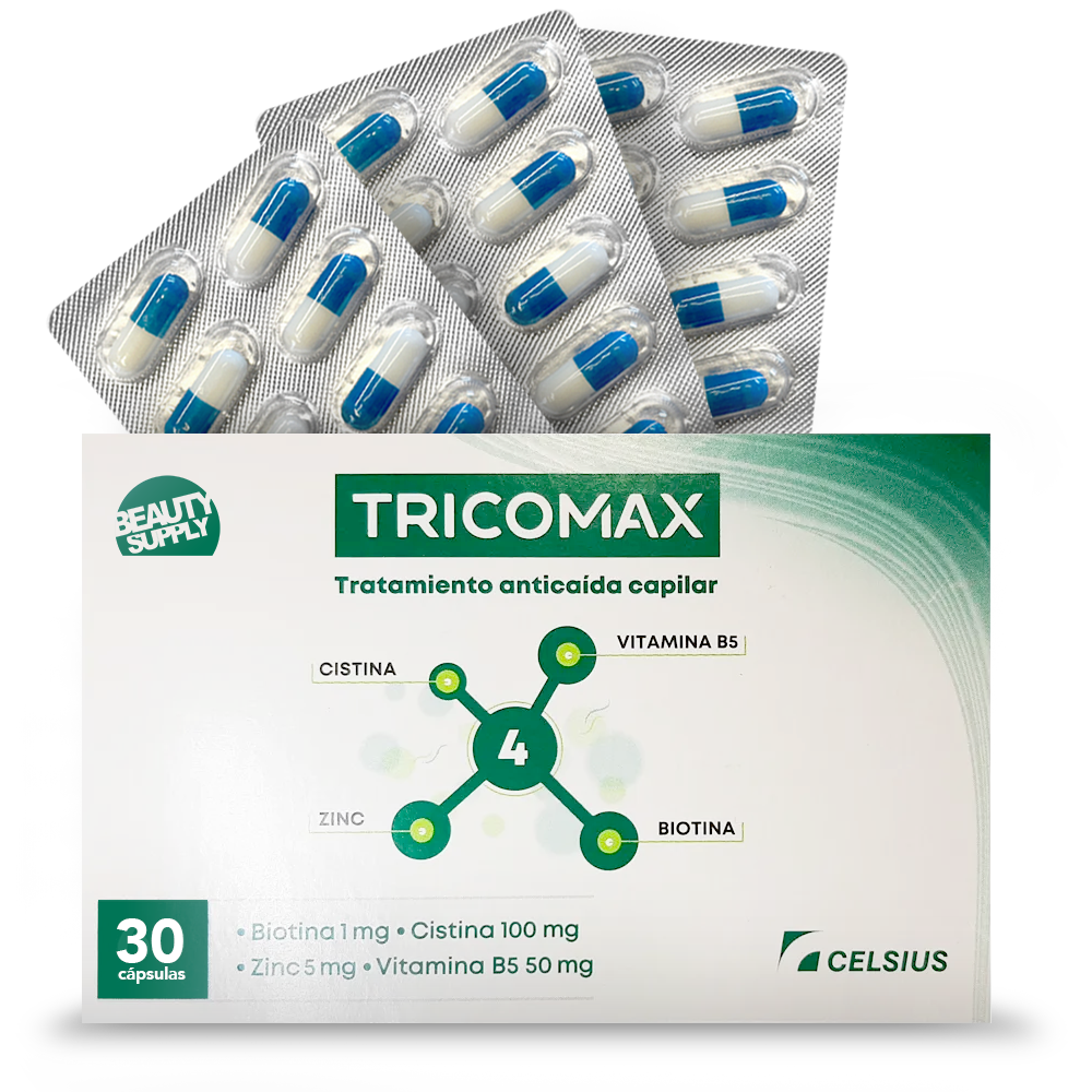 TRICOMAX DERMUR 30 CAPSULAS. VITAMINAS Y MINERALES. ALOPECIA