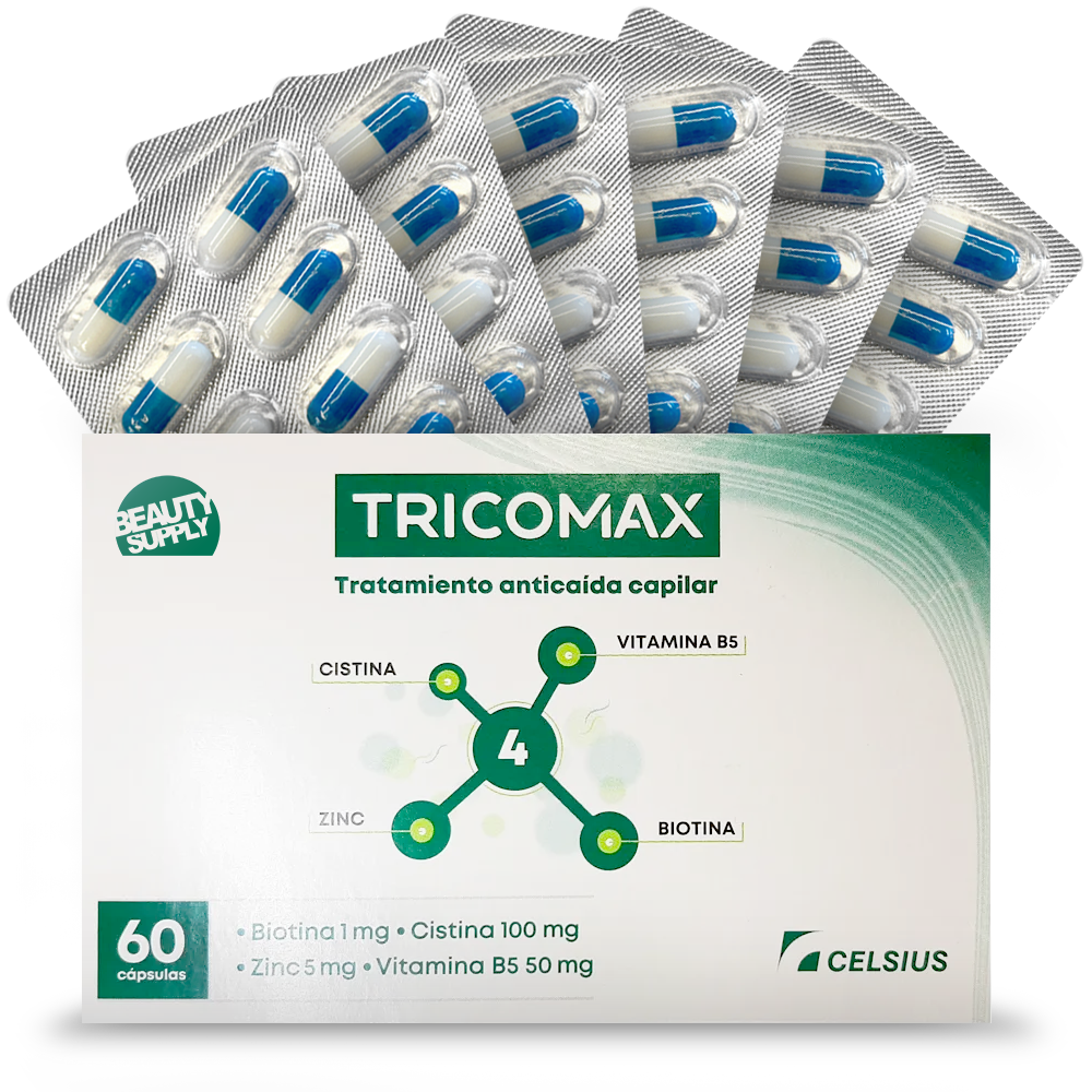 TRICOMAX DERMUR 60 CAPSULAS. VITAMINAS Y MINERALES. ALOPECIA