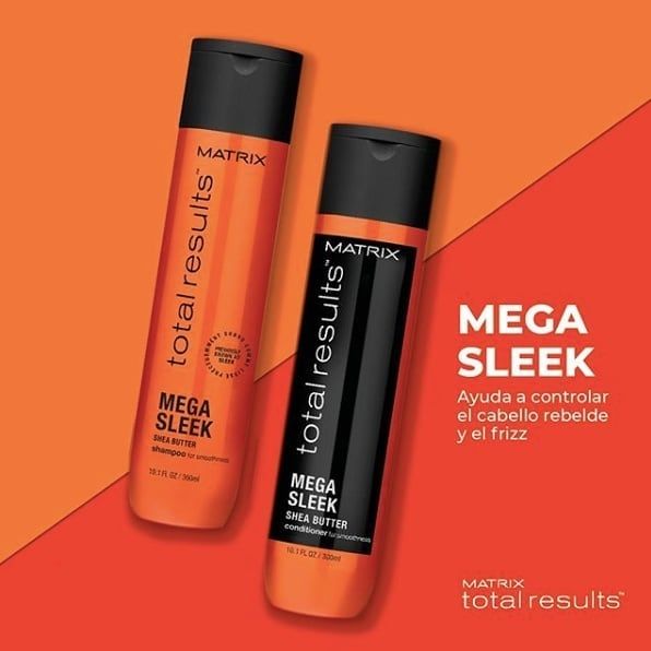 Shampoo Matrix Total Results Mega Sleek cabello rebelde 300ml en Beauty Supply