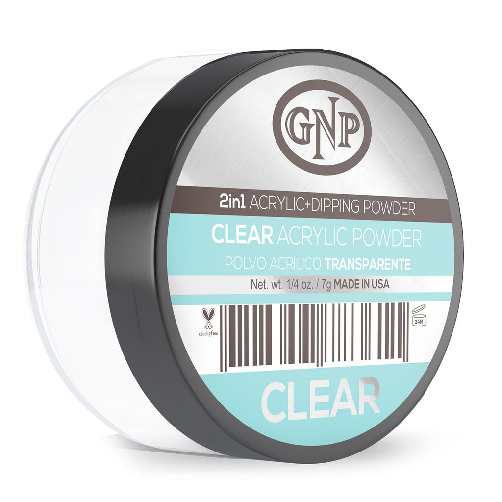 Polvo Acrílico GNP Transparente 7Gr. en Beauty Supply