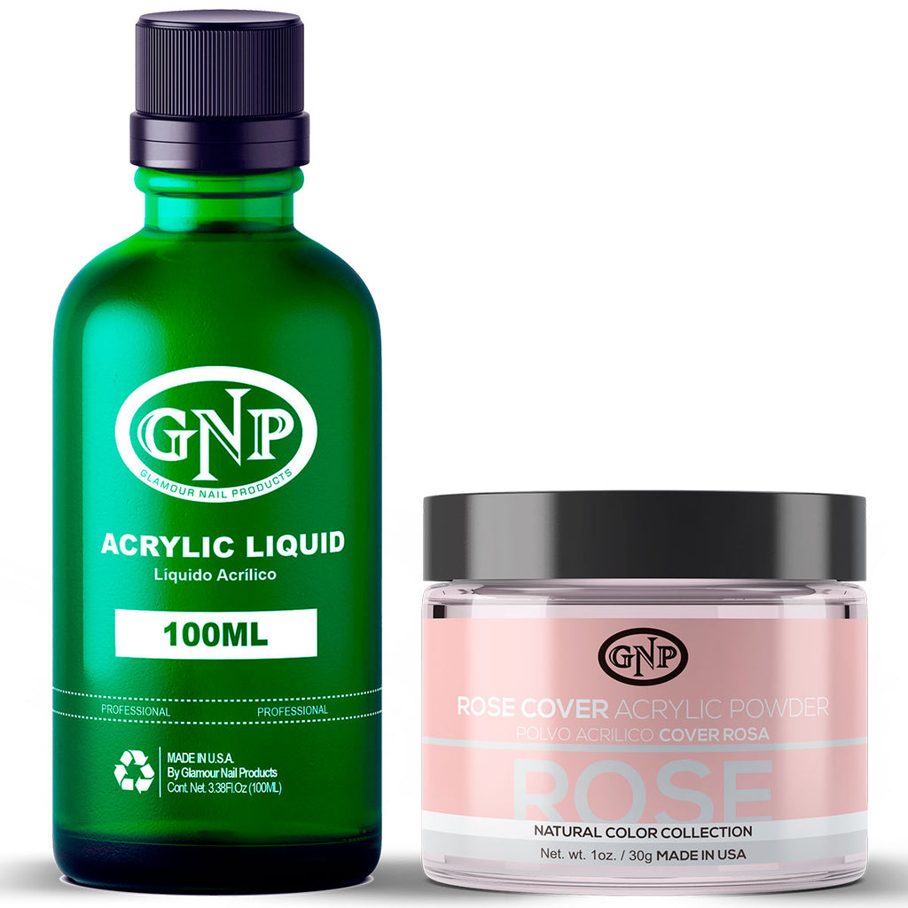 Cover GNP Rose 30Gr. + Líquido Acrílico GNP 100Ml en Beauty Supply