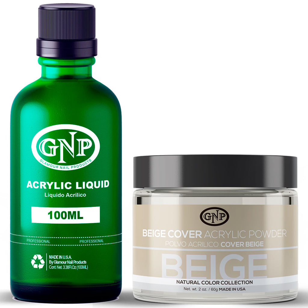 Cover GNP Beige 60Gr. + Monomero GNP 100Ml en Beauty Supply