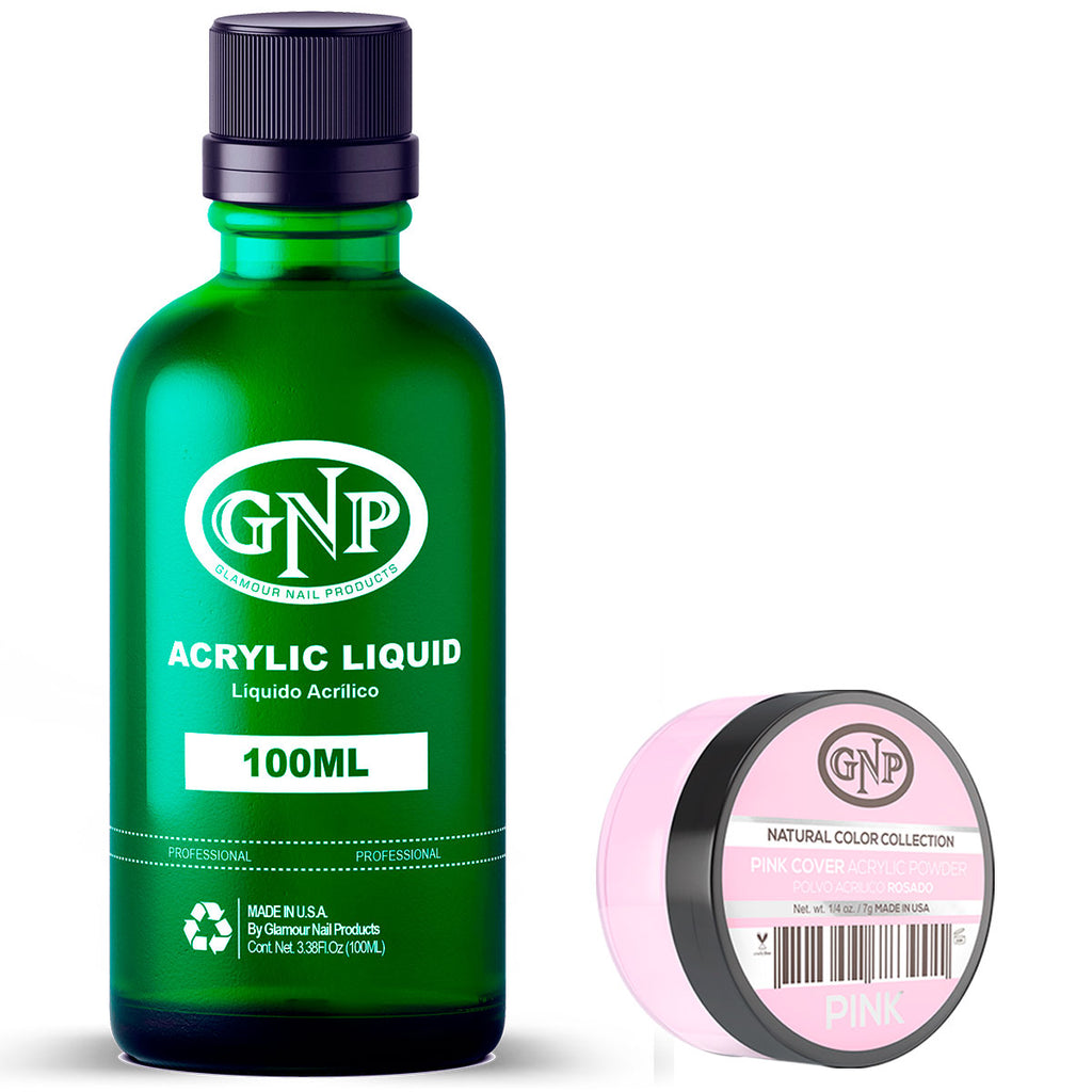 Cover GNP Pink 7Gr. + Líquido Acrílico GNP 100Ml en Beauty Supply