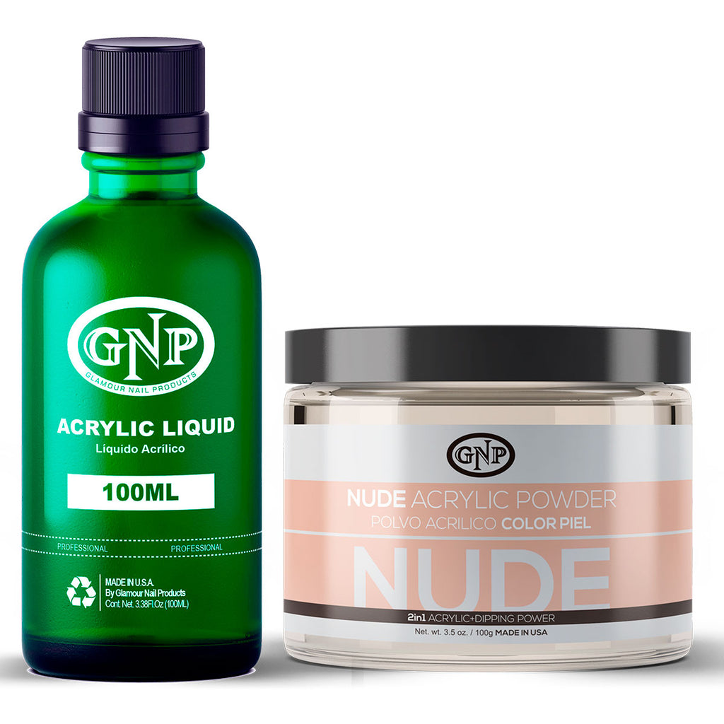 Polvo Acrílico GNP Nude 100Gr. + Líquido Acrílico GNP 100Ml en Beauty Supply