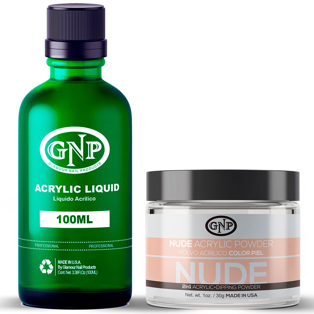 Polvo Acrílico GNP Nude 30Gr. + Líquido Acrílico GNP 100Ml en Beauty Supply