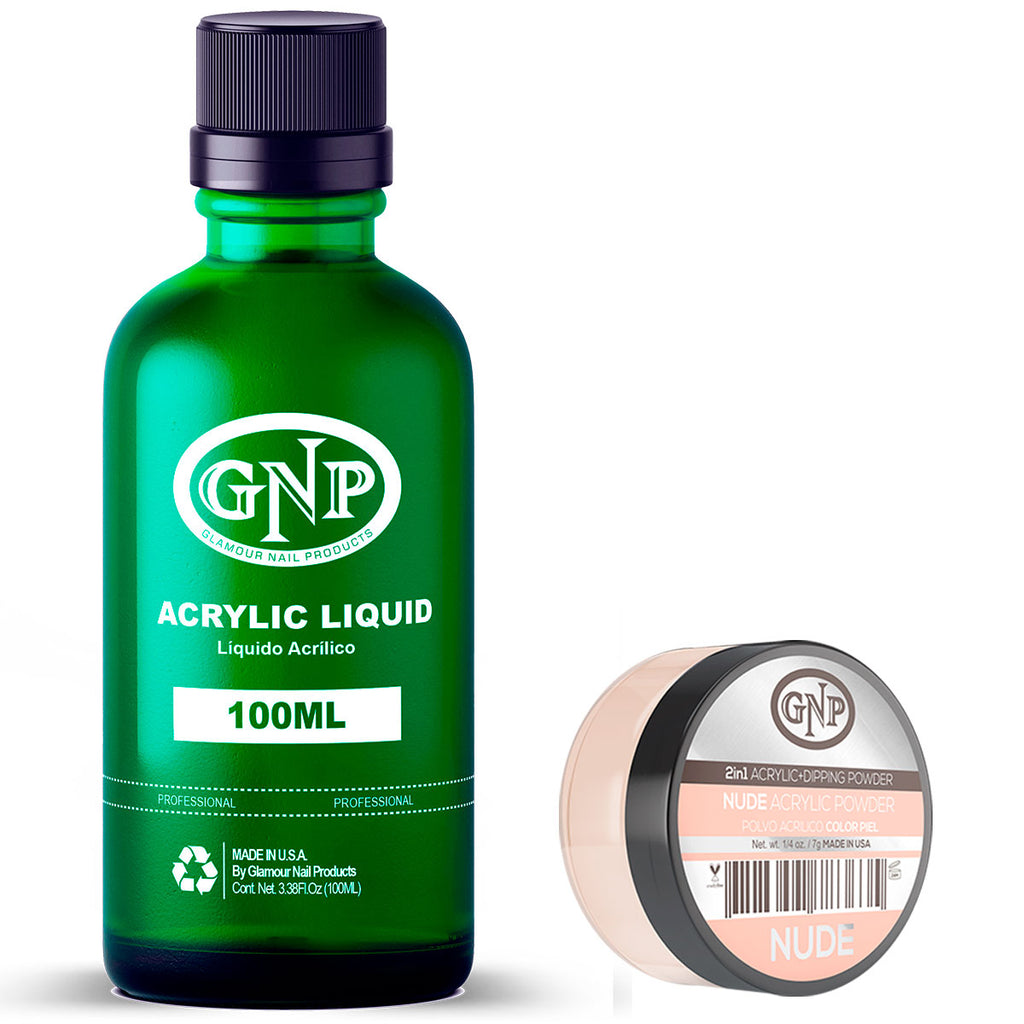 Polvo Acrílico GNP Nude 7Gr. + Líquido Acrílico GNP 100Ml en Beauty Supply