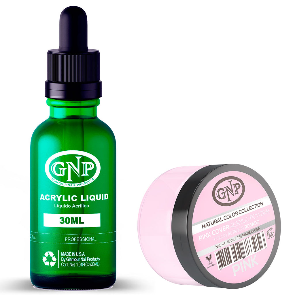 Cover GNP Pink 15Gr. + Líquido Acrílico GNP 30Ml en Beauty Supply