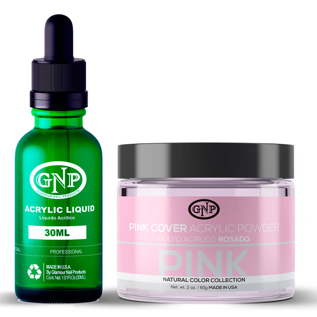 Cover GNP Pink 60Gr. + Líquido Acrílico GNP 30Ml en Beauty Supply