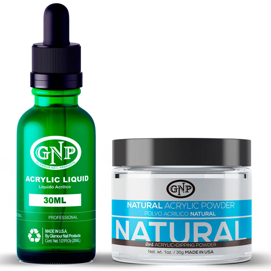 Polvo Acrílico GNP Natural 30Gr. + Líquido Acrílico GNP 30Ml en Beauty Supply