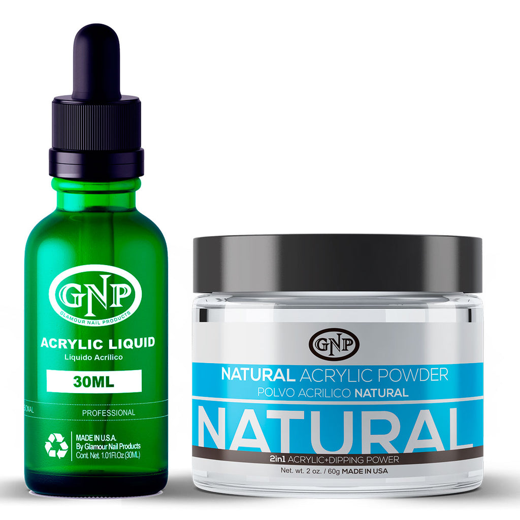 Polvo Acrílico GNP Natural 60Gr. + Líquido Acrílico GNP 30Ml en Beauty Supply