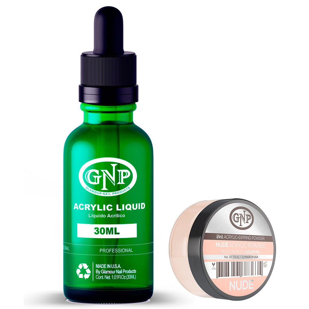 Polvo Acrílico GNP Nude 7Gr. + Líquido Acrílico GNP 30Ml en Beauty Supply