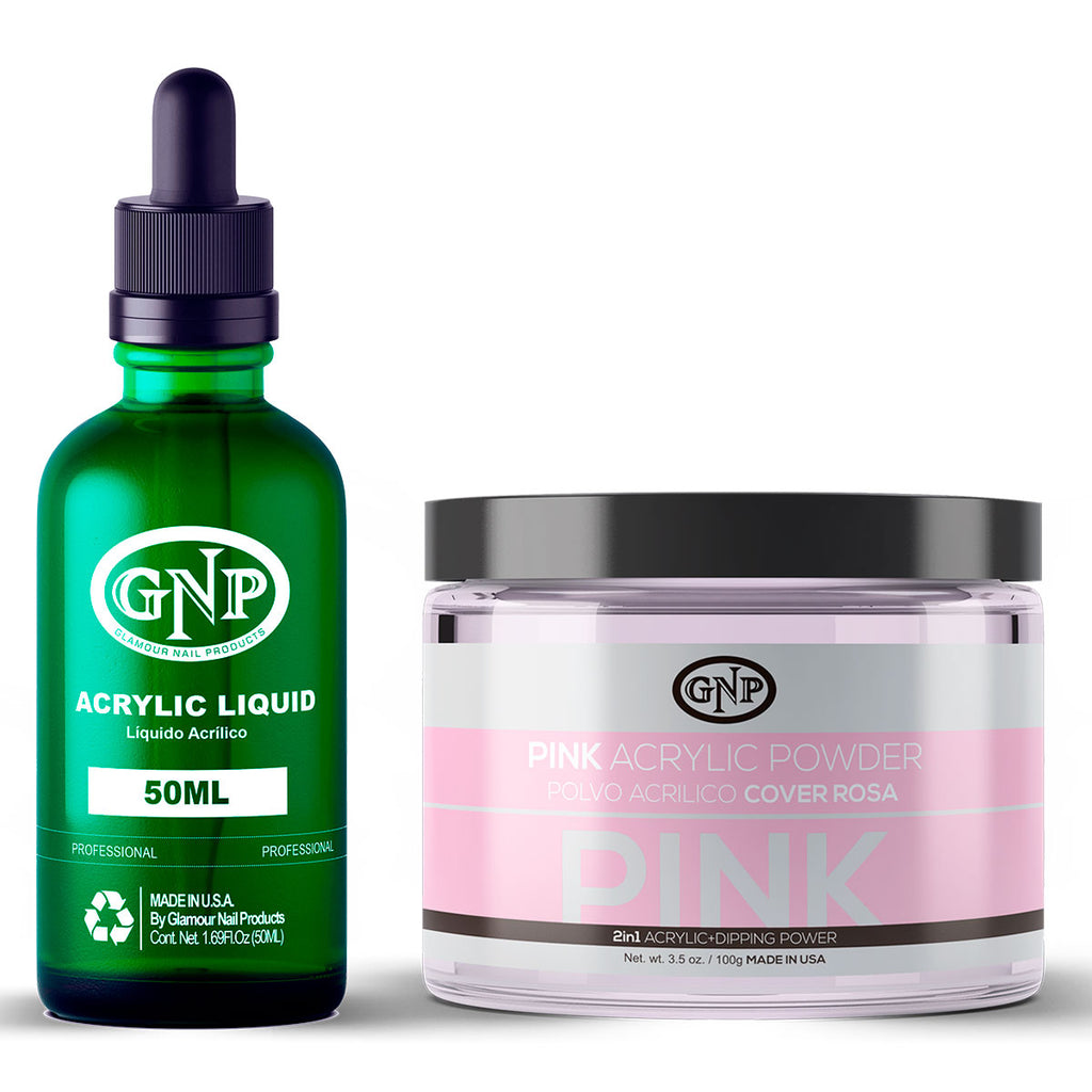 Polvo Acrílico GNP Pink 100Gr. + Líquido Acrílico GNP 50Ml en Beauty Supply