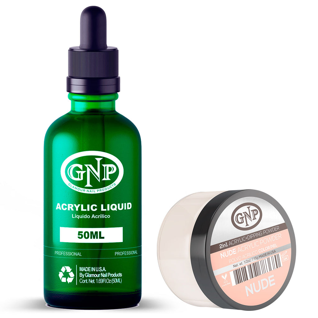Polvo Acrílico GNP Nude 15Gr. + Líquido Acrílico GNP 50Ml en Beauty Supply