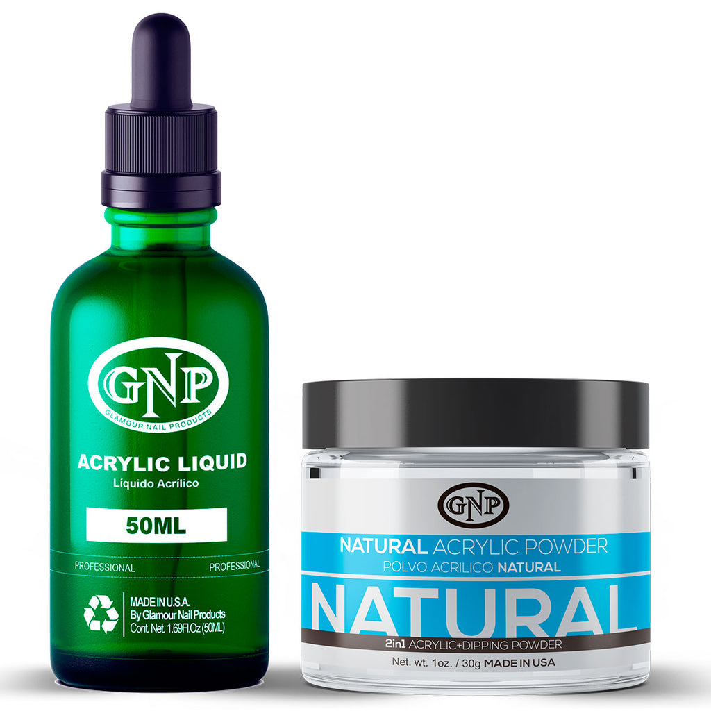 Polvo Acrílico GNP Natural 30Gr. + Líquido Acrílico GNP 50Ml en Beauty Supply