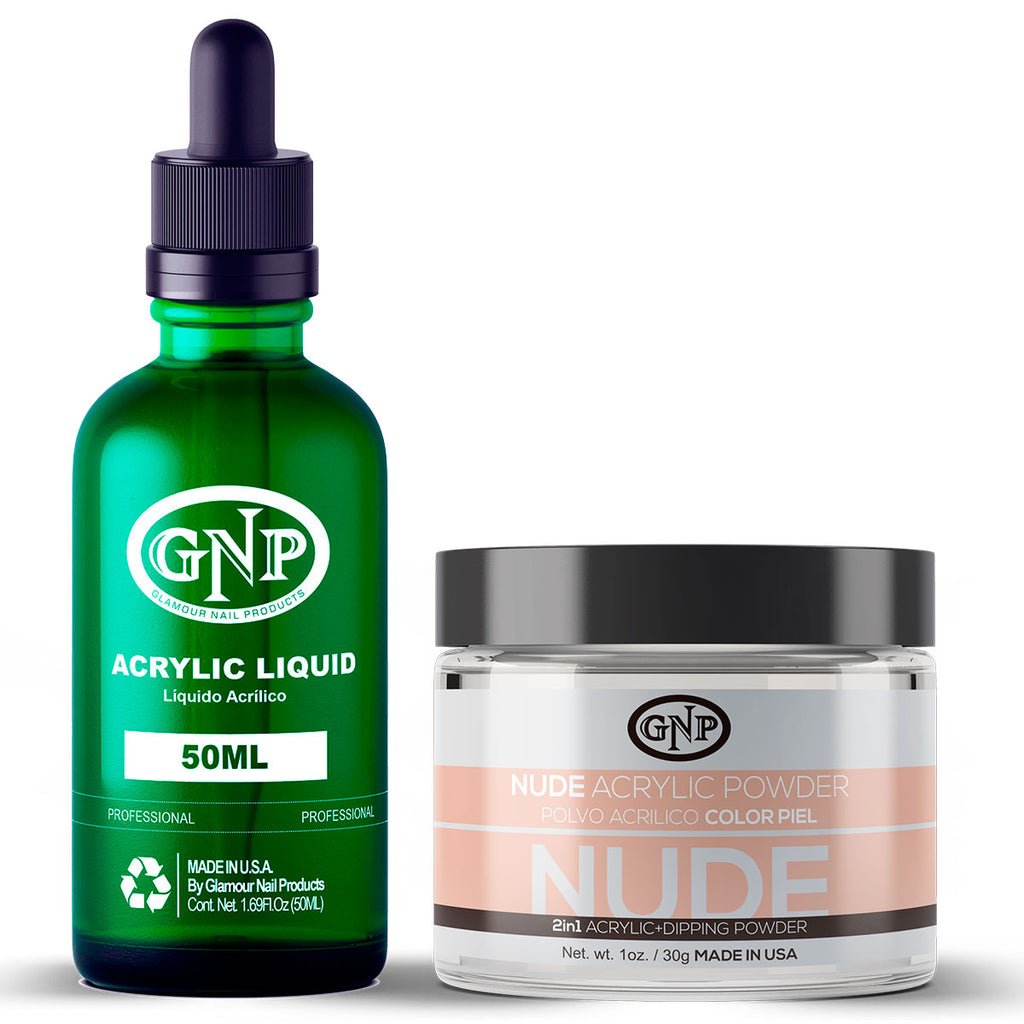 Polvo Acrílico GNP Nude 30Gr. + Líquido Acrílico GNP 50Ml en Beauty Supply