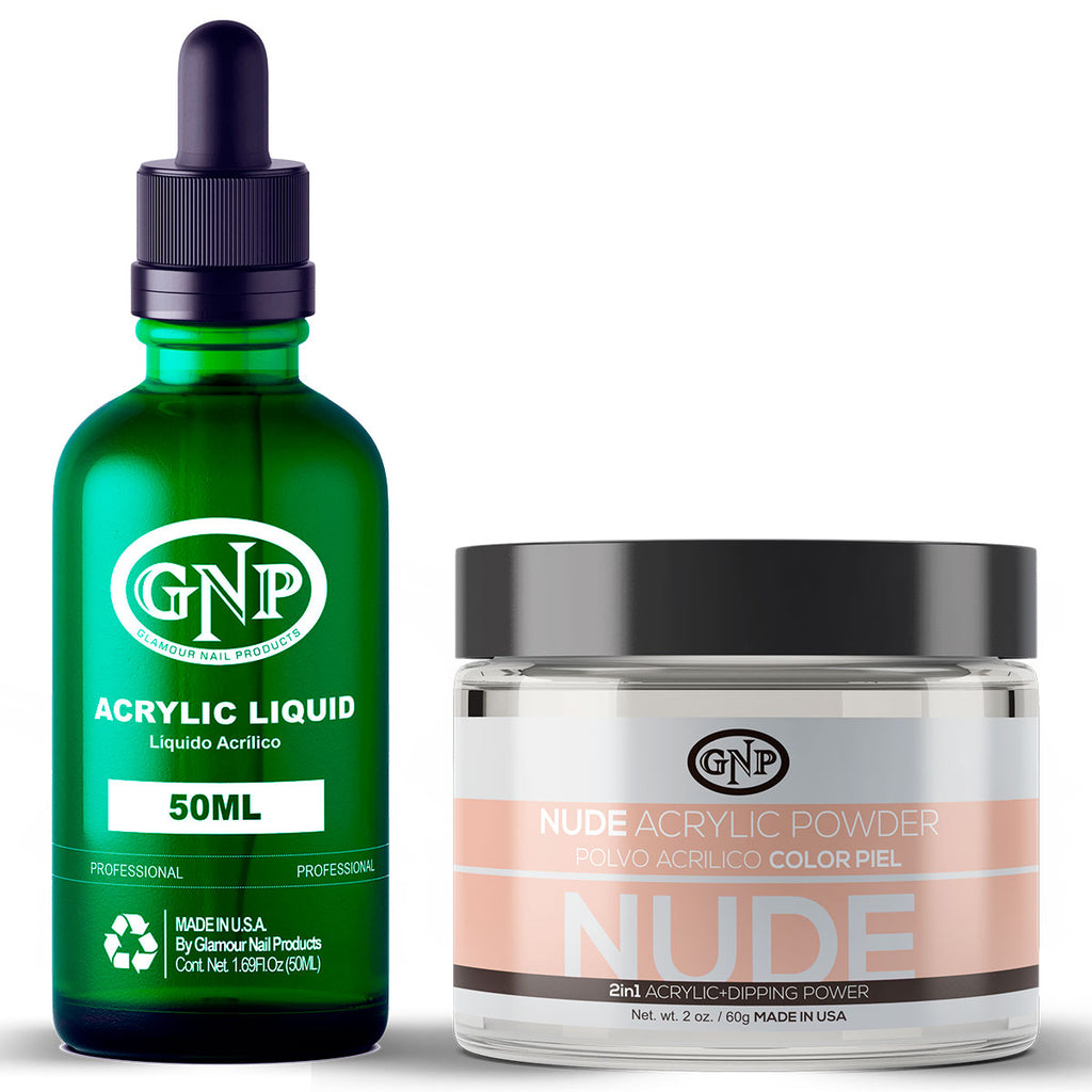 Polvo Acrílico GNP Nude 60Gr. + Líquido Acrílico GNP 50Ml en Beauty Supply