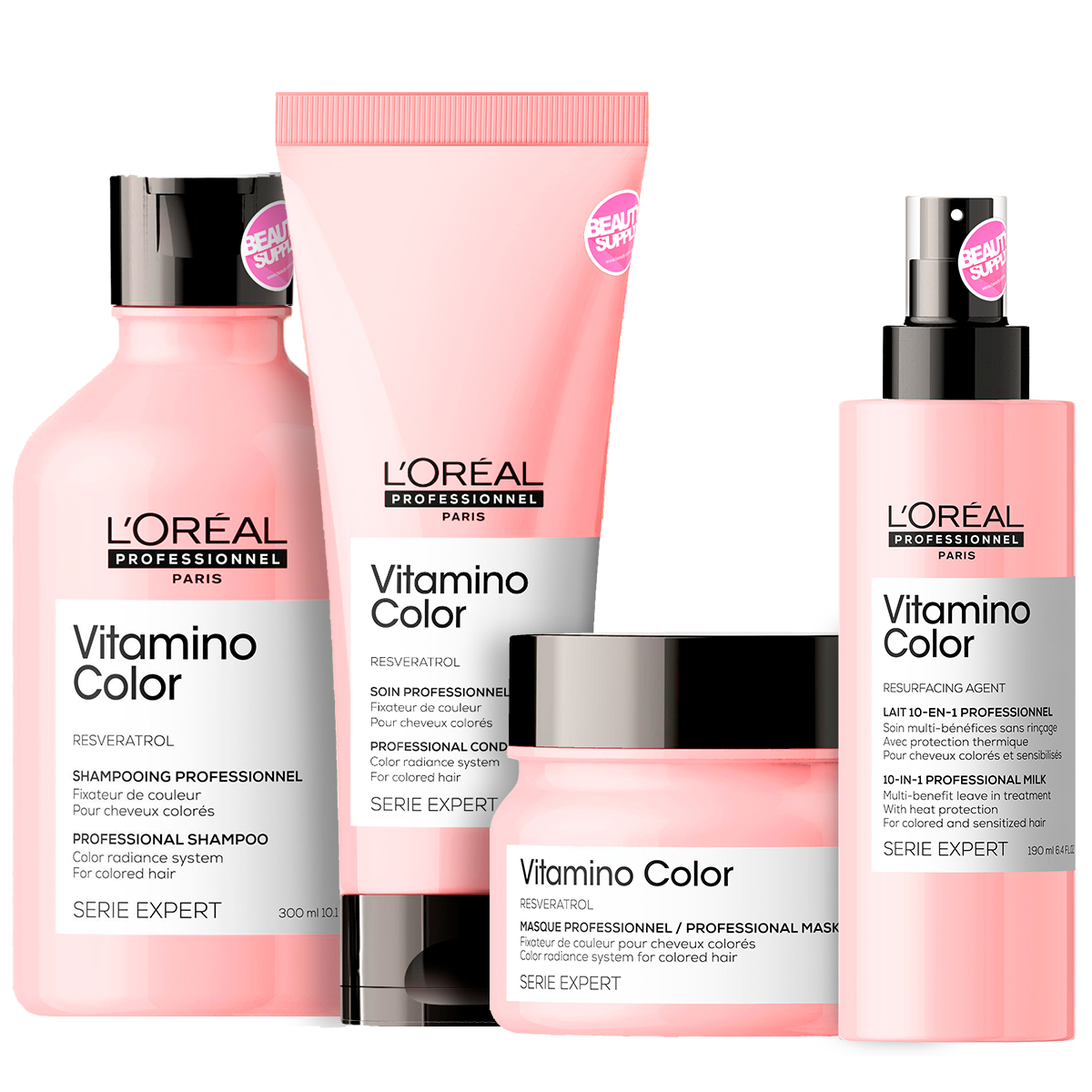 Pack Loreal Shampoo Acondicionador Mascara Vitamino Color en Beauty Supply