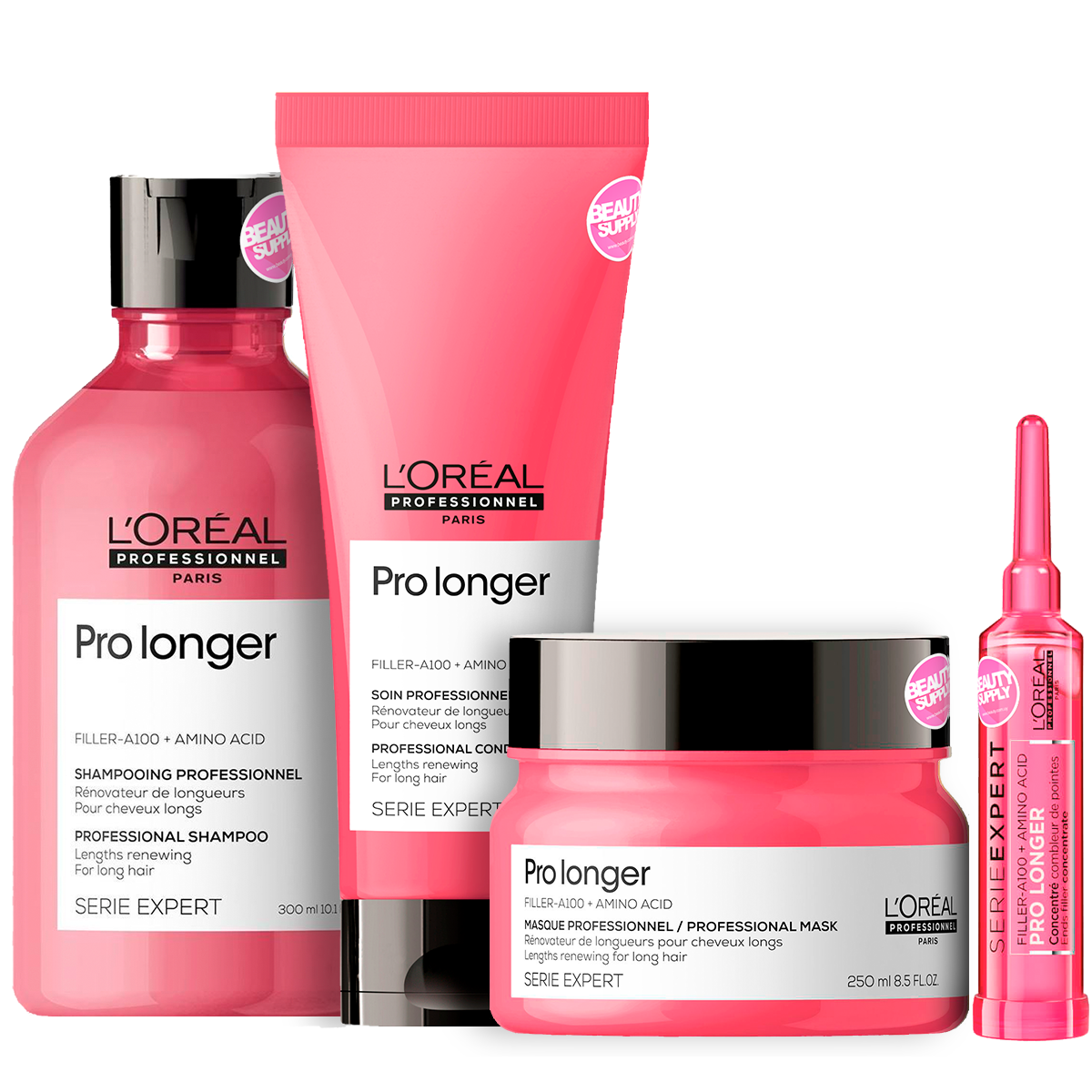 Shampoo, Acondicionador, Ampolla Y Mascara Loreal Prolonger en Beauty Supply