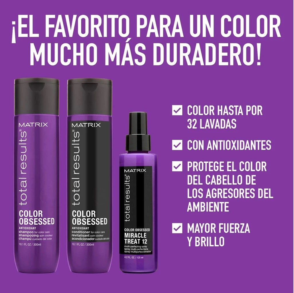 Spray Matrix Total Obsessed 12 beneficios cabellos con color 125ml en Beauty Supply