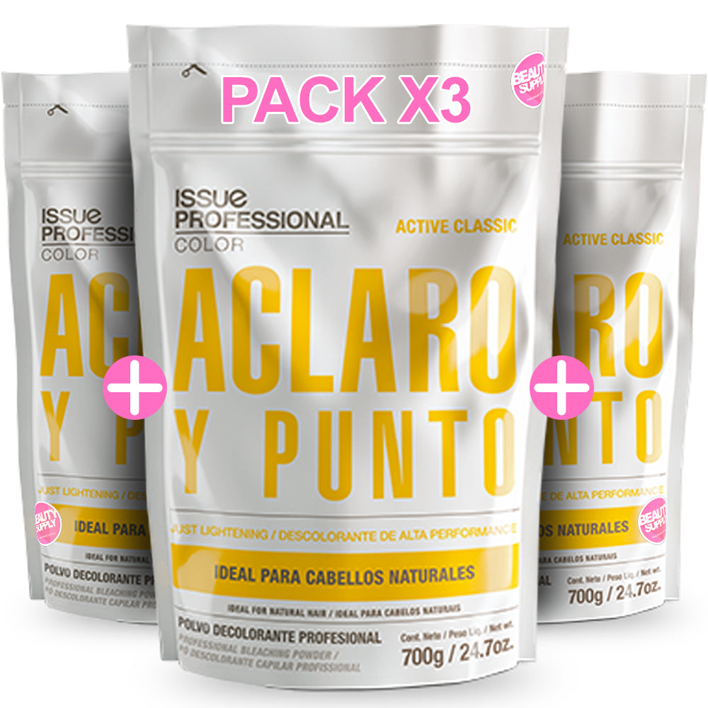x3 Polvo Decolorante Issue Profesional 700gr. Active Classic en Beauty Supply