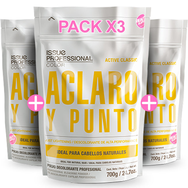 x3 Polvo Decolorante Issue Profesional 700gr. Active Classic en Beauty Supply