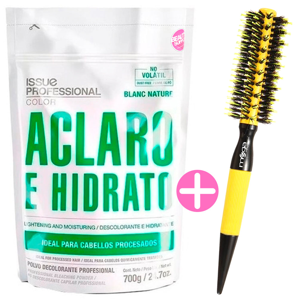 Combo de Polvo Decolorante Issue 700gr. Blanc Nature + Cepillo Mega en Beauty Supply