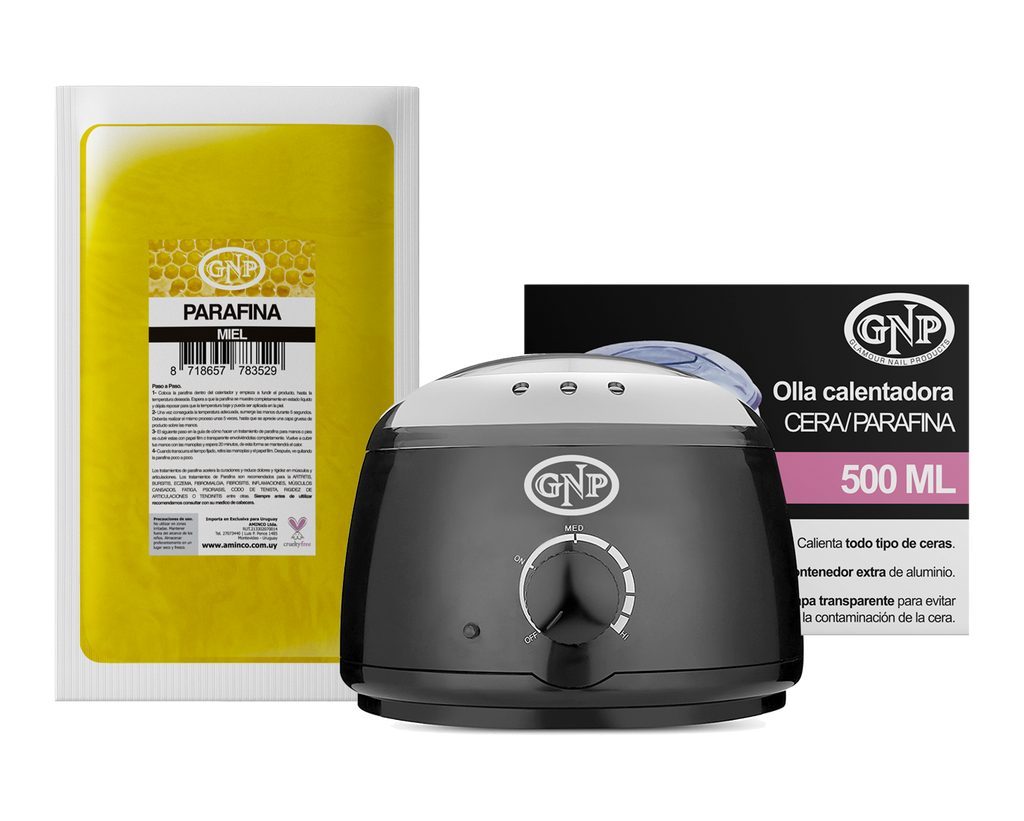 Olla Fundidora GNP Con Termostato 500ML + Parafina GNP en Beauty Supply