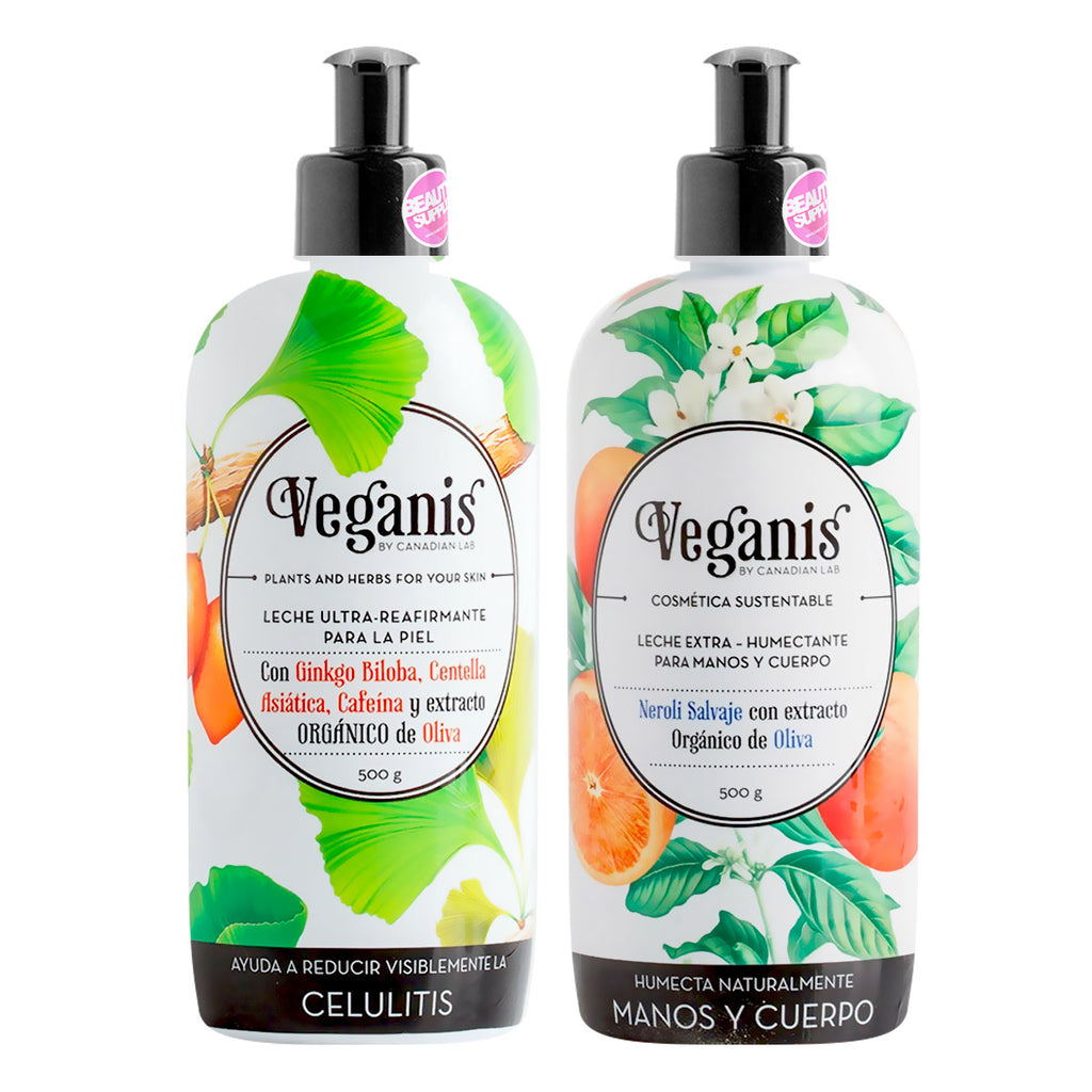 Pack De Cremas o Leches Veganas Veganis 500gr en Beauty Supply