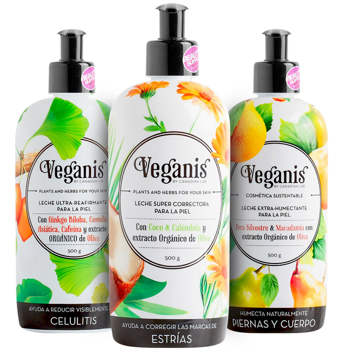 Pack X3 Leches o Cremas Veganas Veganis 500gr, Libre De Parabenos en Beauty Supply