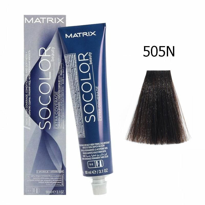 505N POMO DE TINTA MATRIX EXTRA COBERTURA SoColorBeauty 90ML en Beauty Supply