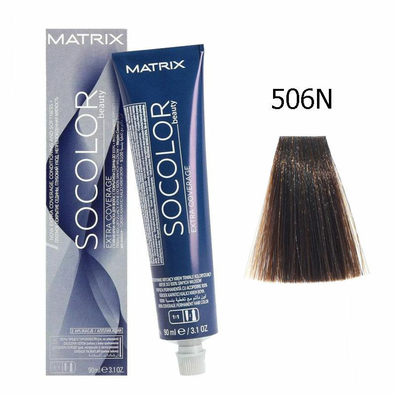 506N POMO DE TINTA MATRIX EXTRA COBERTURA SoColorBeauty 90ML en Beauty Supply